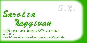 sarolta nagyivan business card